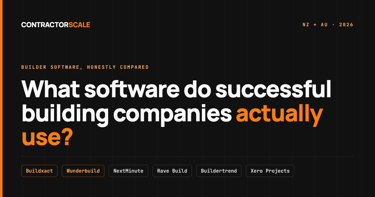 What Software Do Successful Building Companies Actually Use? (NZ & Australia, 2026)