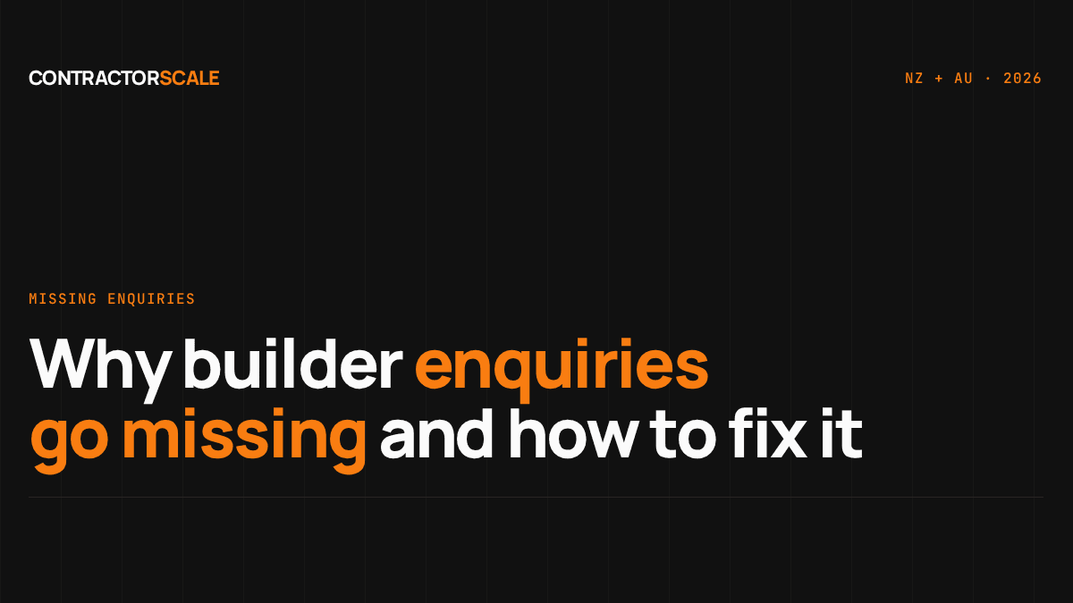Why Builder Enquiries Go Missing (Spam, Alerts, Personal Phones) and How to Fix It
