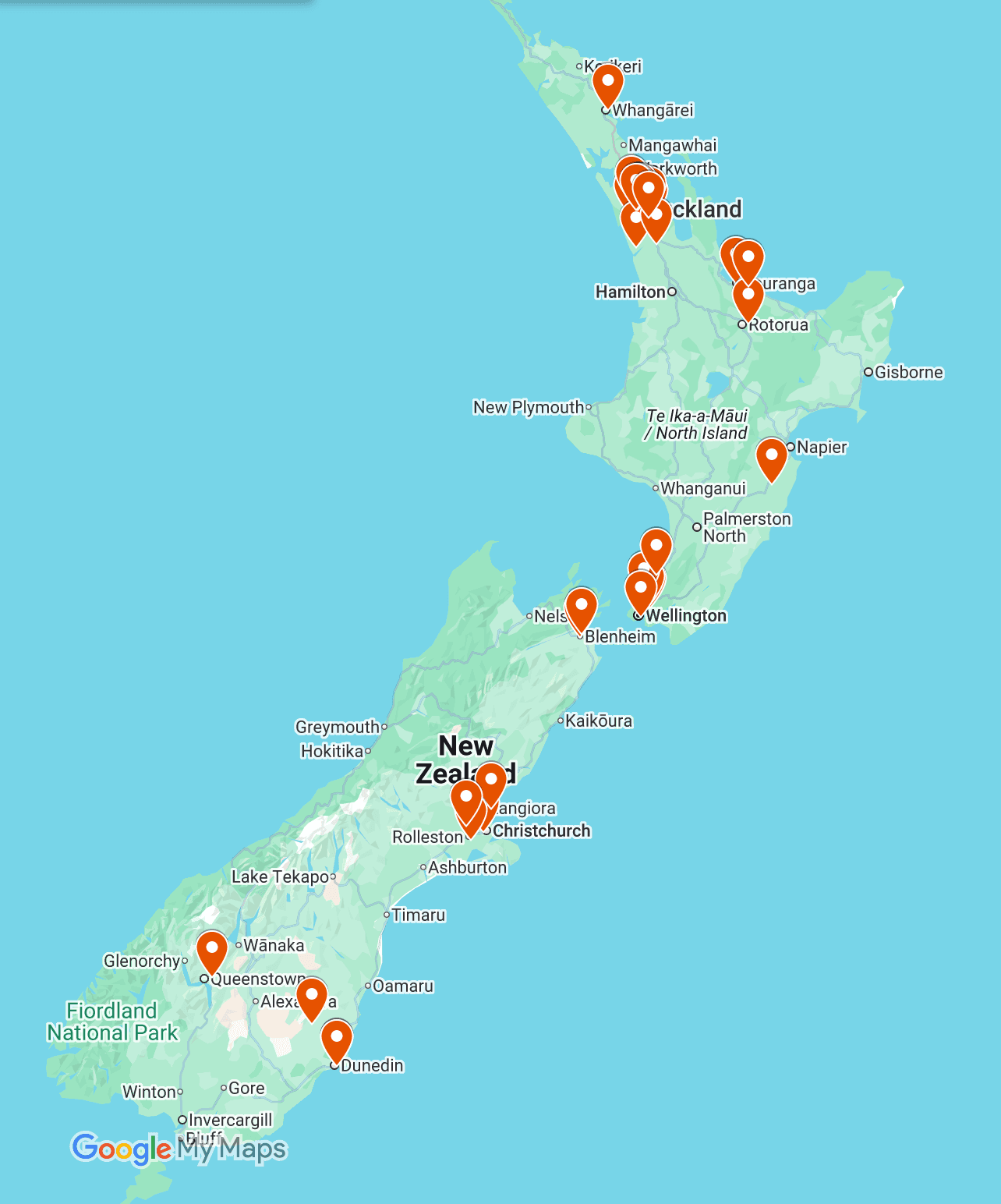 Client markets across New Zealand