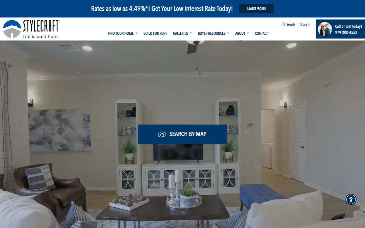 Homepage of StyleCraft Homes, reviewed October 2026