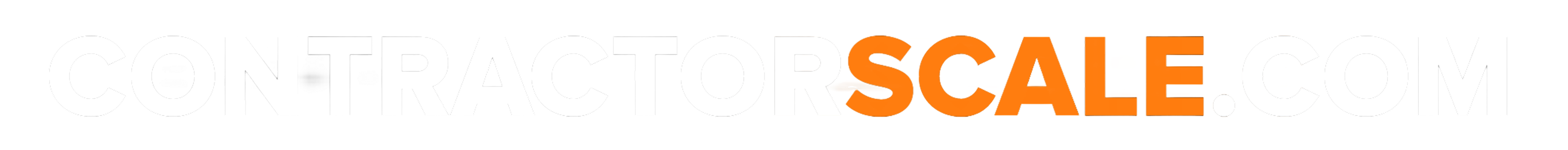 Contractor Scale white wordmark